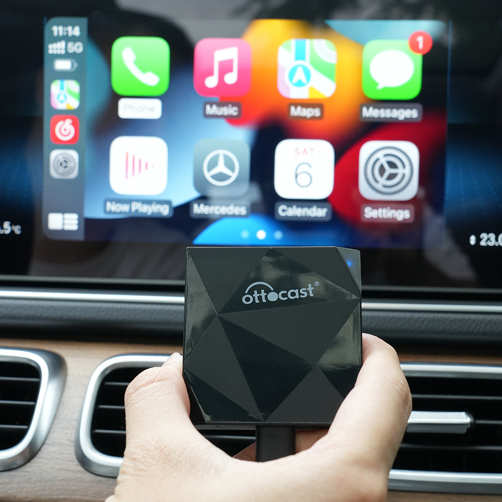 Wireless CarPlay Adapter für iPhone, CarPlay USB Dongle Konvertieren Sie  Kabelgebundenes CarPlay zu Wireless, Bluetooth, 5 GHz WiFi Auto-Connect